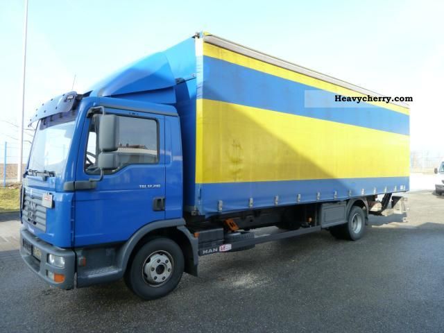 2006 MAN  12 210 BC flatbed tarp LBW € 4 Truck over 7.5t Stake body and tarpaulin photo