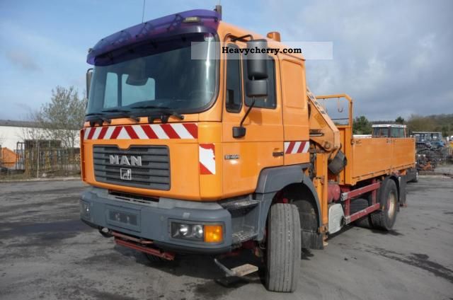 1999 MAN  FAC 19 464 4x4 with crane Truck over 7.5t Stake body photo