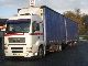 MAN  TGA 410 Articulated vehicle with tandem trailer 2002 Stake body and tarpaulin photo