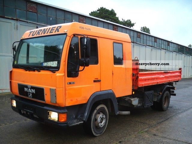 1997 MAN  Doka 8163 Tipper Three pages 7-seater 3-Seitenki Van or truck up to 7.5t Three-sided Tipper photo