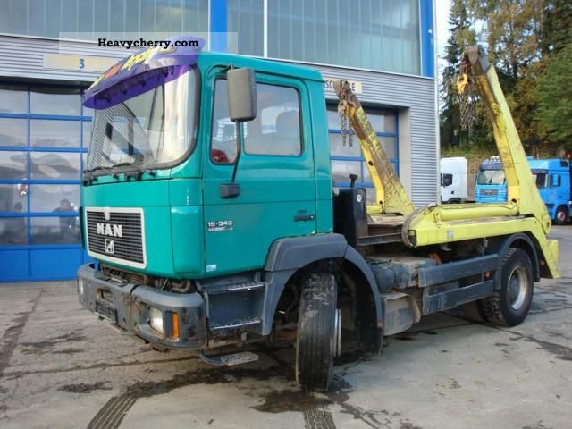 1999 MAN  18 343 TELE Truck over 7.5t Dumper truck photo