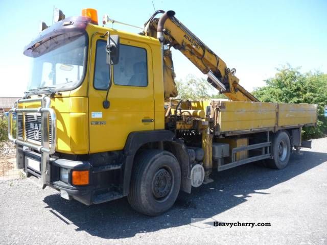 1993 MAN  FL 19 372 4x2 with crane Truck over 7.5t Stake body photo