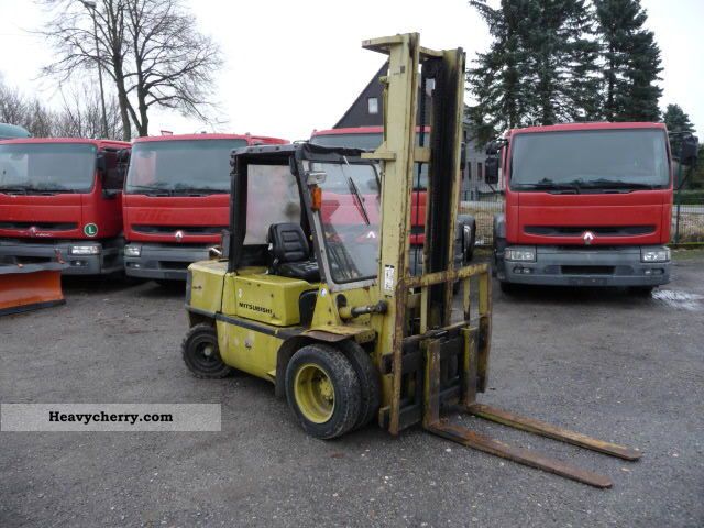 1991 Mitsubishi  FD 35 Diesel with twin frosted side Sieber. Forklift truck Front-mounted forklift truck photo