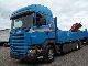 2005 Scania  3xhydr R 420 6x2 * 4 + Steer Atlas E 165.2 radio. Truck over 7.5t Stake body photo 1