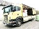 2007 Scania  R 420 Flatbed Radst 7.45. 4900/6x2 steering axle Truck over 7.5t Stake body and tarpaulin photo 1
