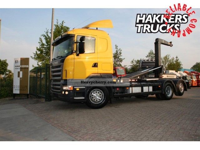 2007 Scania  R420 6x2 * 4 Hooklift manual, retarder Truck over 7.5t Roll-off tipper photo
