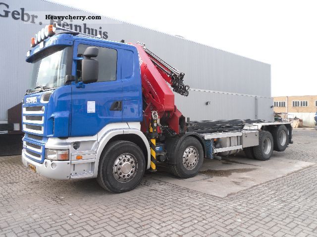 2006 Scania  R 420 8x2 HMF 4220-26 m Truck over 7.5t Roll-off tipper photo