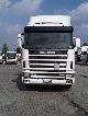 2003 Scania  124 440cv LB 6X2 * 4 NB Euro3 Truck over 7.5t Stake body and tarpaulin photo 3