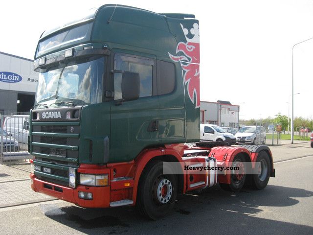2000 Scania  144G 530 Topline Retarder/klima/2x Betten/6x2 Semi-trailer truck Standard tractor/trailer unit photo