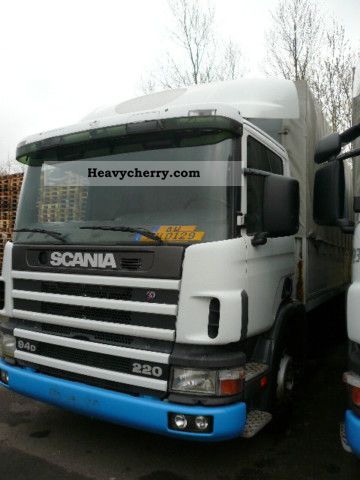 1996 Scania  94D 220 flatbed with liftgate TOP Truck over 7.5t Stake body and tarpaulin photo
