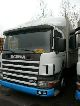 Scania  94D 220 flatbed with liftgate TOP 1996 Stake body and tarpaulin photo