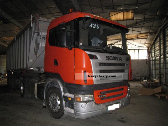 2006 Scania  R380 full steel / sheet + sheet + hydraulic Semi-trailer truck Standard tractor/trailer unit photo
