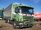 1997 Scania  124 L and 400 tarpaulin Flatbed retarder Truck over 7.5t Stake body and tarpaulin photo 1