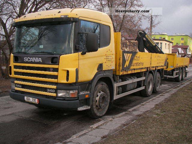 2000 Scania  114 G PALFINGER ORIGINAL RADIO 468000km KSIAZKA Truck over 7.5t Truck-mounted crane photo