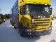 1999 Scania  124L / 420 4x2 loaded side panel Truck over 7.5t Stake body and tarpaulin photo 1