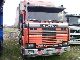 1988 Scania  142H Truck over 7.5t Stake body and tarpaulin photo 1