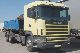 1996 Scania  124 6x2 tipper + crane Hiab 140 Truck over 7.5t Truck-mounted crane photo 1