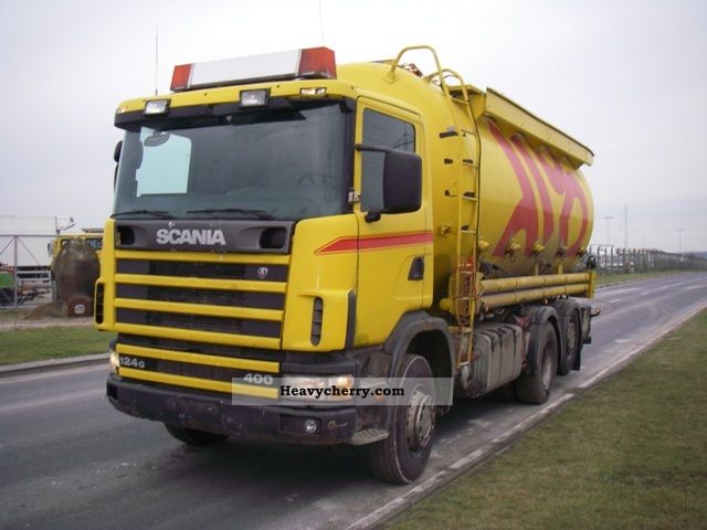 1998 Scania  R 124 6X2 400 HK aniimal FEED CARRY, Truck over 7.5t Food Carrier photo
