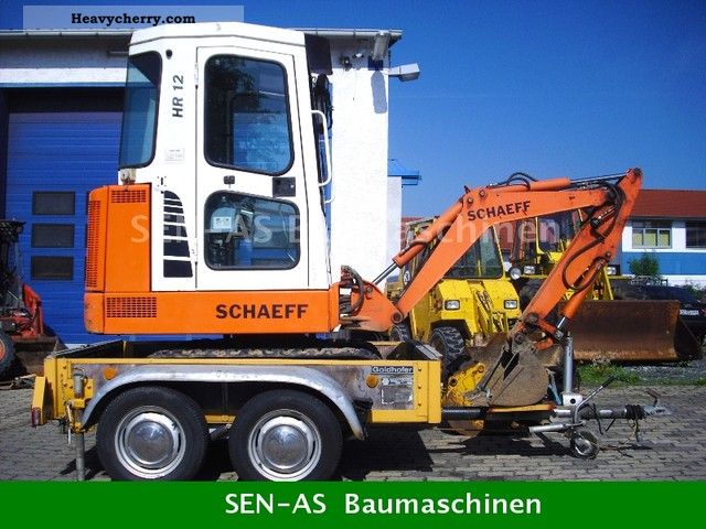 1995 Schaeff  HR12 .. Bj.95. (TRAILER + + +2 Hydr.SCHWENKSCH xLÖFFEL Construction machine Mini/Kompact-digger photo