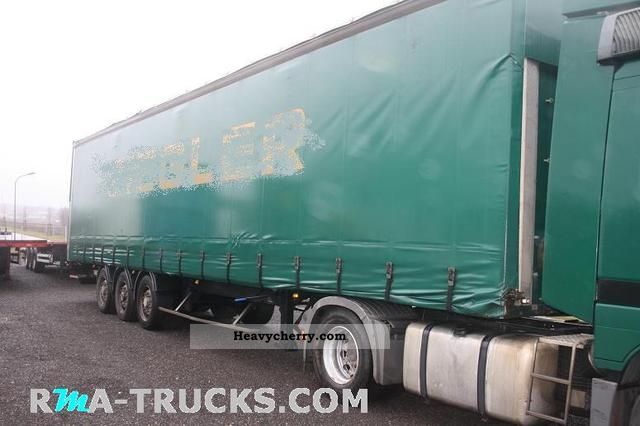 2002 Other  3 A Samro Tautliner Schiebegard Edscha top Semi-trailer Stake body and tarpaulin photo