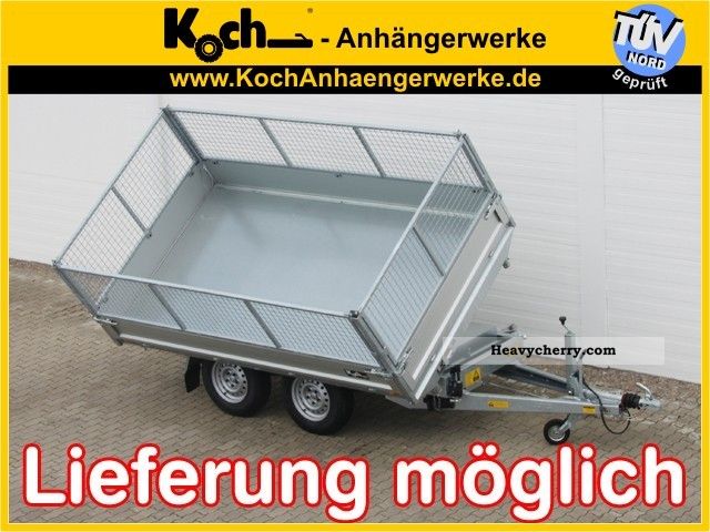 2011 Other  OTHER 170x306cm 2.7 t PK + 30 mesh sides Trailer Three-sided tipper photo