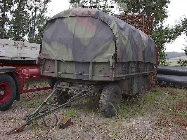 1969 Other  Bundeswehr trailer with tarpaulin tarpaulin + Agricultural vehicle Loader wagon photo