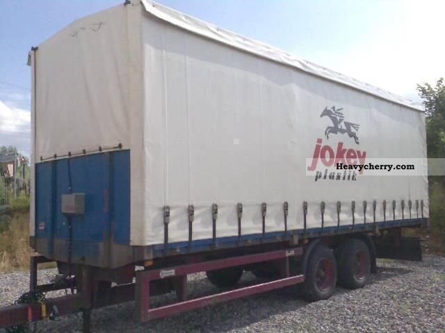 1993 Other  Blumhardt 10to tandem. Low coupling 50cbm Trailer Stake body and tarpaulin photo