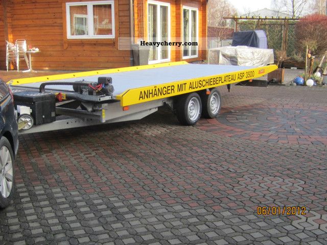 2011 Other  AGEFA ASP 3500 ALUSCHIEBEPLATEAU Trailer Car carrier photo