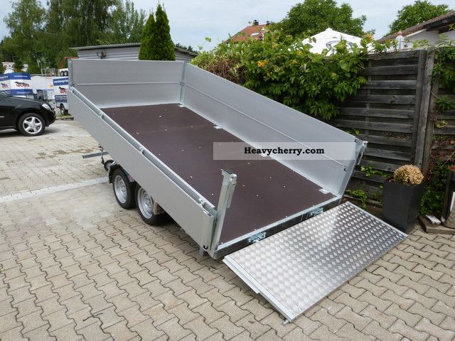 2012 Voss  retractable cargo area and 3-way tipper Trailer Three-sided tipper photo