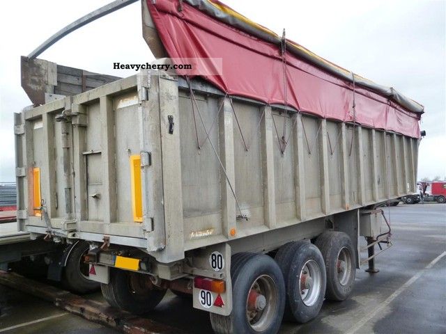 1987 Benalu  Tipper ALU 3 axles departmental suspension Semi-trailer Tipper photo