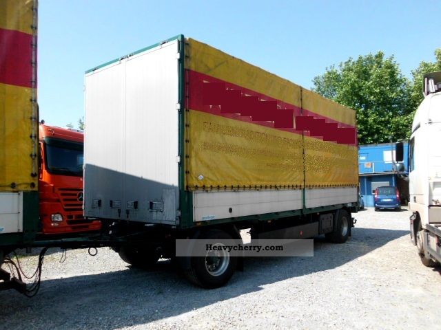 2003 Meusburger  MPA-2 PAYLOAD 13900KG TOP CONDITION DURCHLADESYST Trailer Stake body and tarpaulin photo