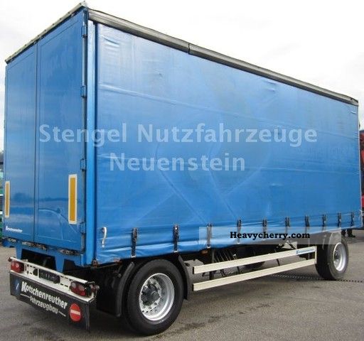 2006 Kotschenreuther  18 to 2-axle trailer sliding tarp / Edscha Trailer Stake body and tarpaulin photo