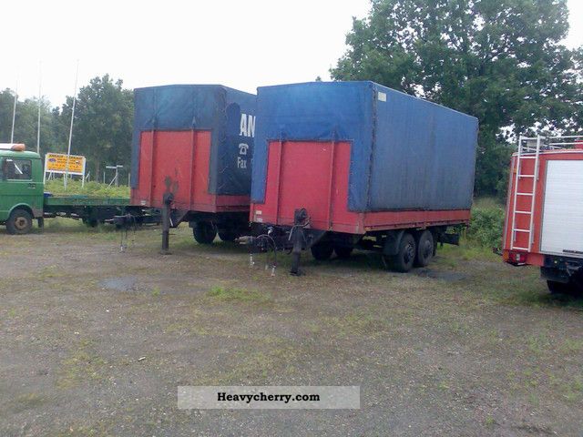 1982 Doll  Doehle Zul.GG 8000 KG Trailer Stake body and tarpaulin photo