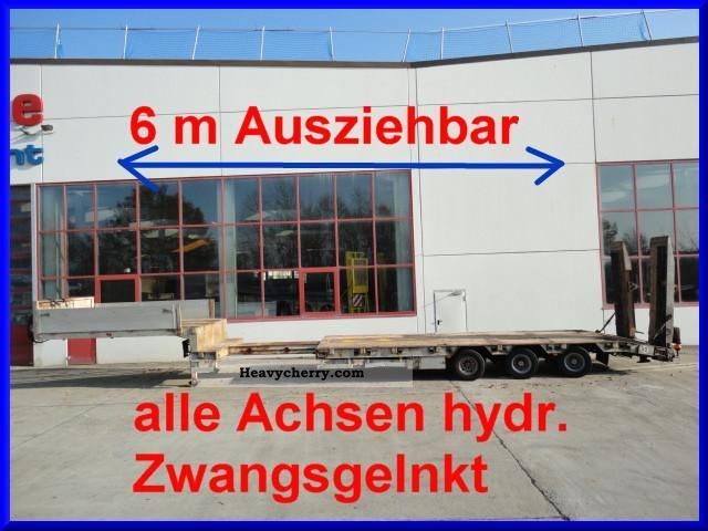2001 Hoffmann  3-axle semi-trailers, extendable 6 m, hydr. GE Semi-trailer Low loader photo