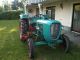 1961 Guldner  Güldner A3K Burgundy with mower and hydraulic Pappbrief Agricultural vehicle Tractor photo 1