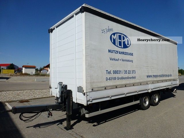 2008 Wagner  WTPL 10T TANDEM CURTAIN Trailer Stake body and tarpaulin photo