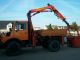 1990 Unimog  U1250 with crane and basket work PK7000A Truck over 7.5t Tipper photo 13