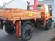 1990 Unimog  U1250 with crane and basket work PK7000A Truck over 7.5t Tipper photo 6