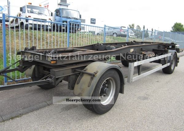 2004 HKM  18t 2-axle carriage with Abrollanhänger Meiller Trailer Roll-off trailer photo