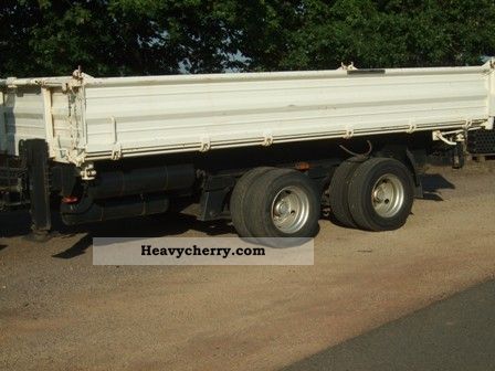 2001 Hoffmann  Special tandem tipping trailer-trailer Trailer Three-sided tipper photo