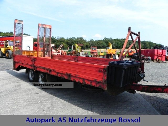 2000 Obermaier  OS2 TUE105S trailer with ramps BPW axles Trailer Low loader photo