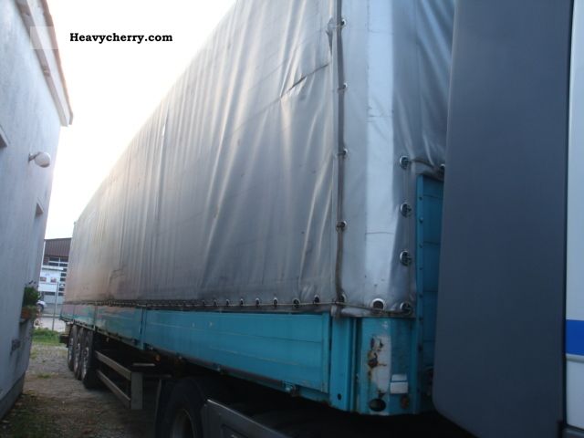 2001 Wackenhut  WS 24 pages with lift Semi-trailer Stake body and tarpaulin photo