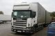 2002 Scania  TopLine 114L 380 with trailer Truck over 7.5t Stake body and tarpaulin photo 1