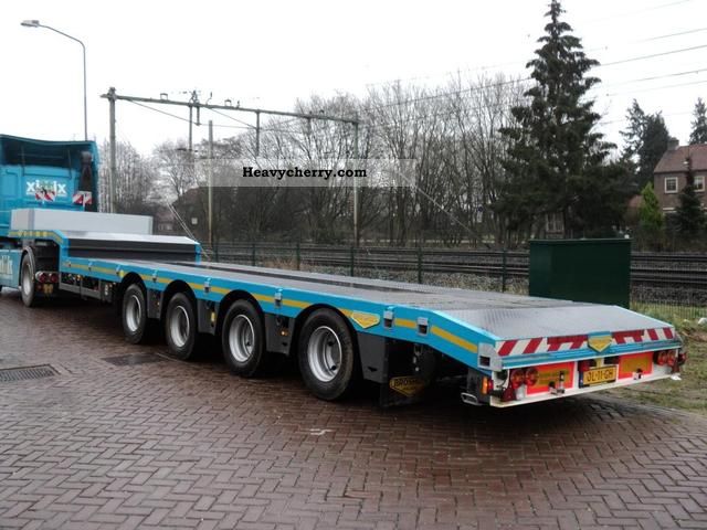 2012 Broshuis  4-axis 2x telescopic semilowloader Semi-trailer Low loader photo