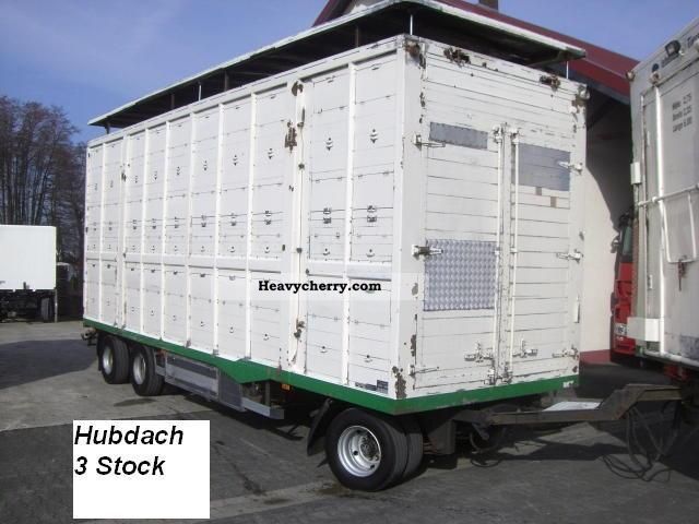 1999 Pezzaioli  Lafaro, 3 Stöckig, spindle bottom, pop-top, sides Trailer Cattle truck photo