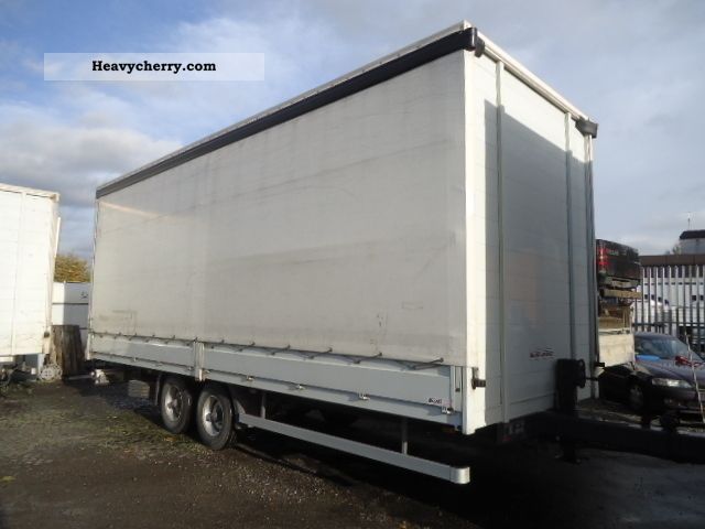 2008 Wagner  WTPL 10-tone * Tandem * Aluminum side panels Shiebeplane Trailer Stake body and tarpaulin photo