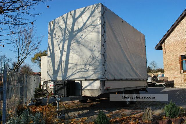 2005 Trebbiner  Tandem KH 35.42-26A/Ladebordwand Trailer Stake body and tarpaulin photo