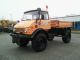 1982 Unimog  406 200 4x4 tipper with Randstreifenmäher Van or truck up to 7.5t Three-sided Tipper photo 1