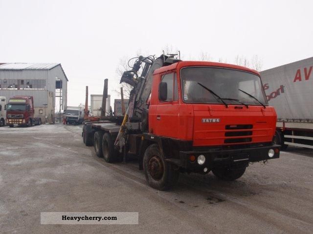 1991 Tatra  T 815 P wood carrier 6x6 Truck over 7.5t Truck-mounted crane photo